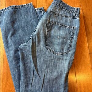 Calvin Klein Blue Vintage Jeans with Subtle Distressed Style
